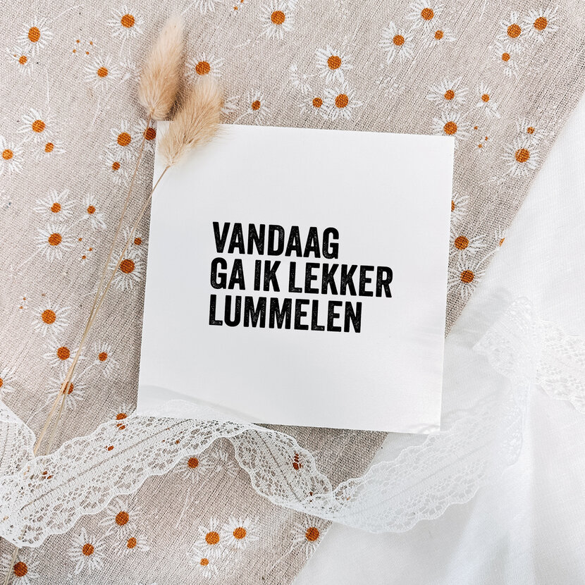 Forex tegeltje | In geschenkverpakking | Lekker lummelen