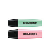 Markeerstiften | 2 stuks | Mint & Roze