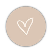 Onderzetter | Zand | Hartje Onderzetter | Zand | Hartje