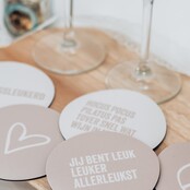 Onderzetter | Zand | Ruitjes Onderzetter | Zand | Ruitjes