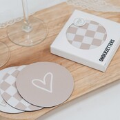 Onderzetter | Beige | Hartje