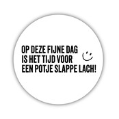 Onderzetter | Wit | Slappe lach