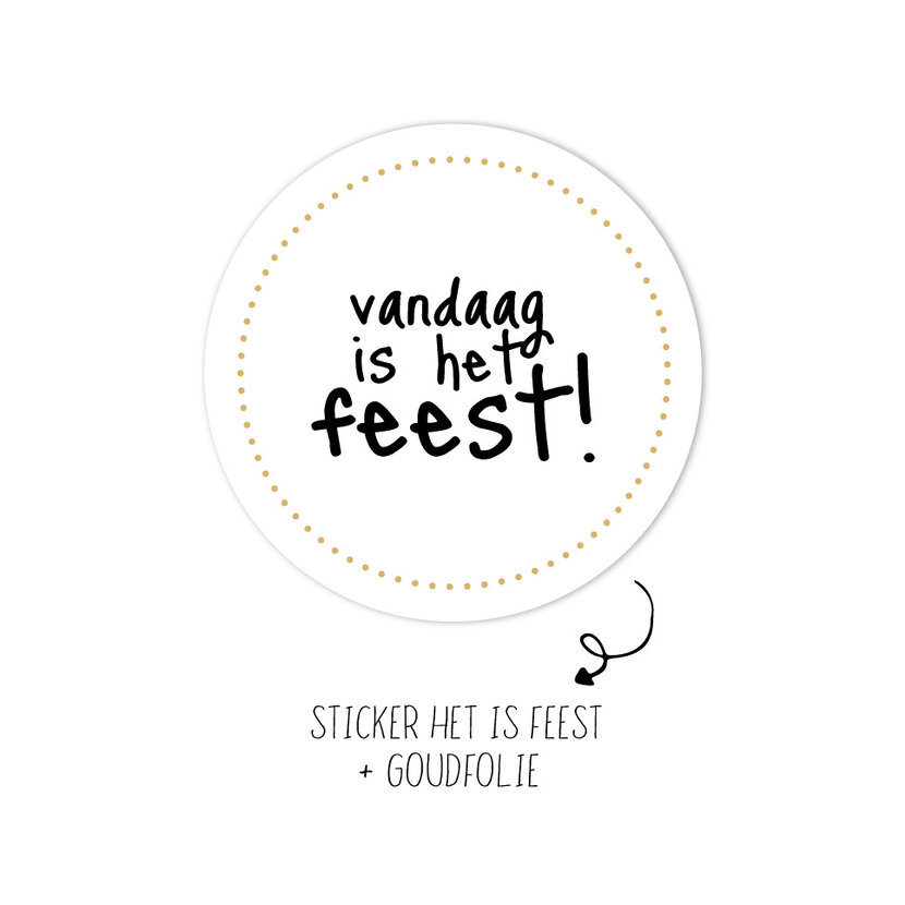 Sticker | Het is feest (2024) | 10 stuks