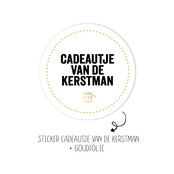 Sticker | Cadeautje van de kerstman | 10 stuks