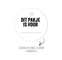 Sticker | Dit pakje is voor | 10 stuks