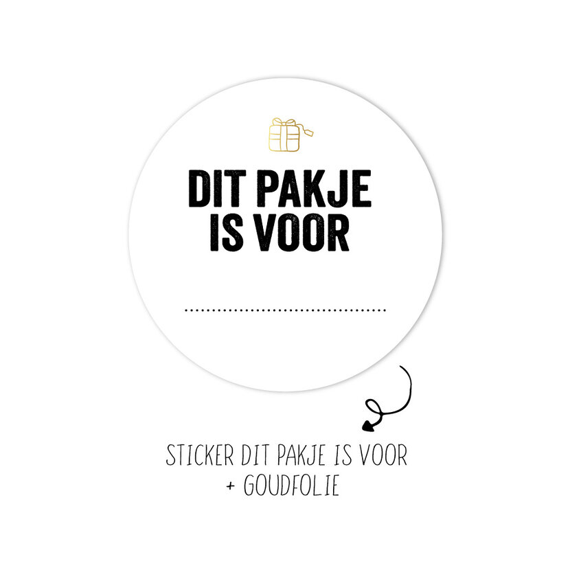Sticker | Dit pakje is voor | 10 stuks
