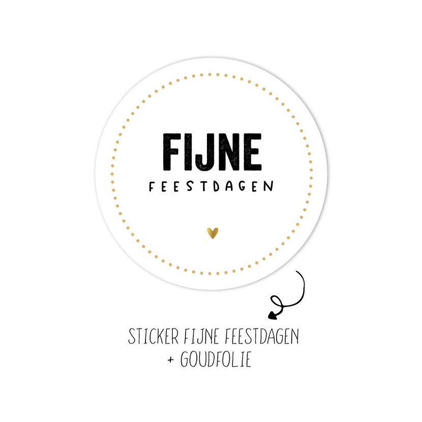 Sticker | Fijne feestdagen | 10 stuks