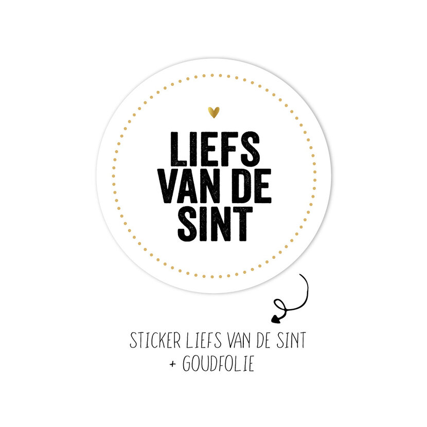 Sticker | Liefs van de sint | 10 stuks