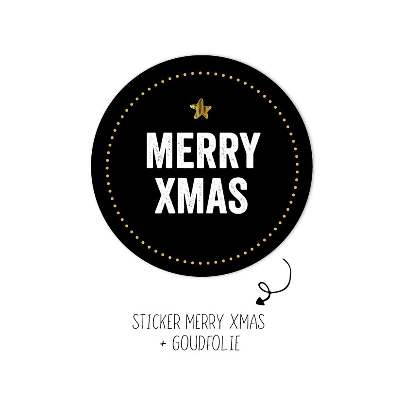 Sticker | Merry XMAS | 10 stuks