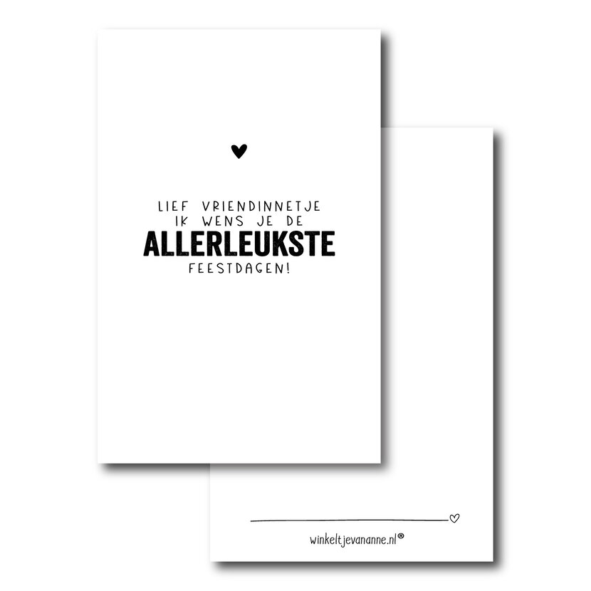 Minikaartje | Allerleukste Feestdagen | vriendinnetje