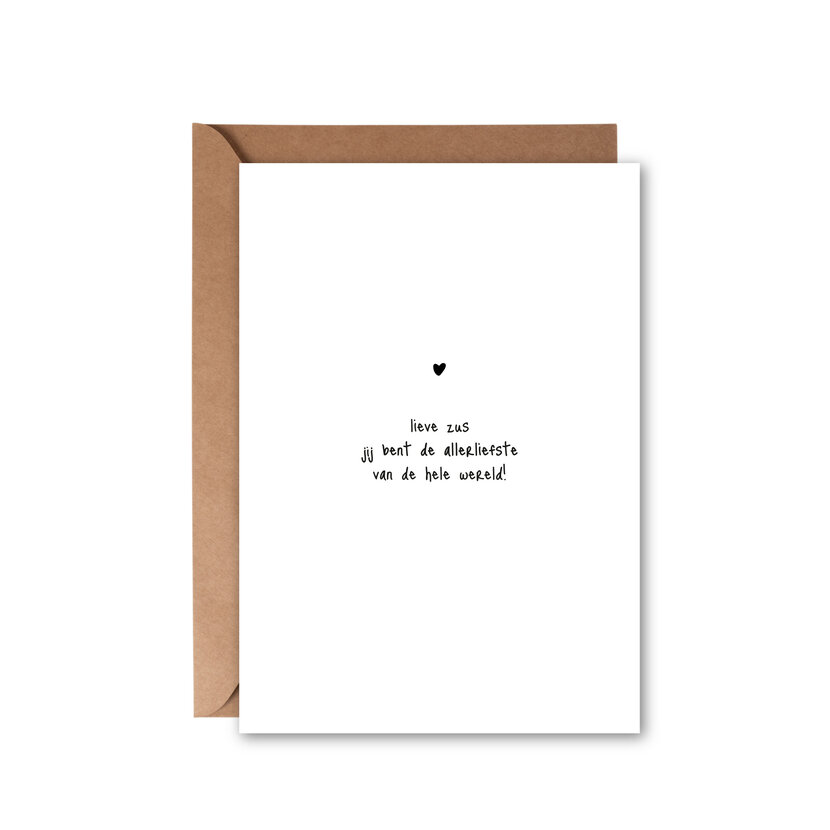 Ansichtkaart | Lieve zus