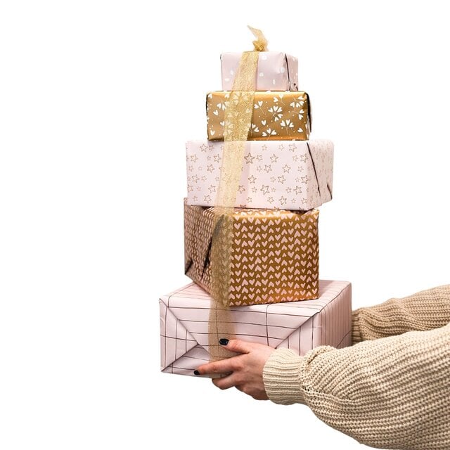 Rol inpakpapier | Stars Pink | 3 meter