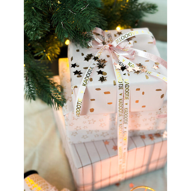 Rol inpakpapier | Stars Pink | 3 meter