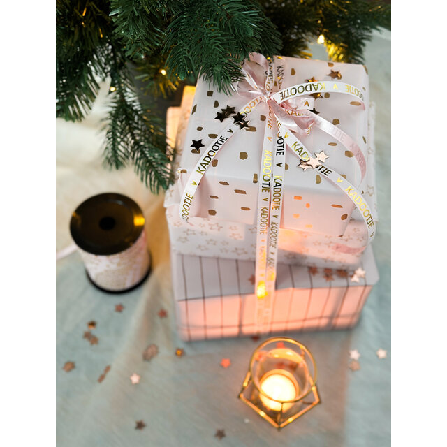 Rol inpakpapier | Stars Pink | 3 meter