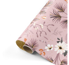 Rol inpakpapier | Bold Flowers Pink | 3 meter