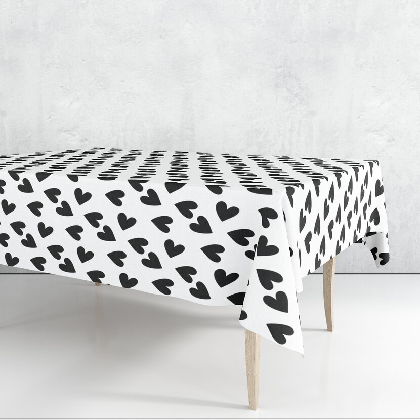 Tafelkleed | Black Hearts