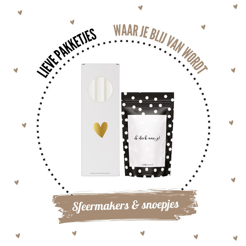 Mini pakket | Ik denk aan je | In Cellofaan verpakt