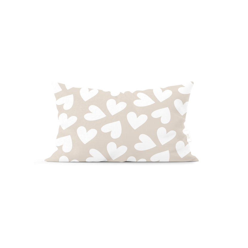Buitenkussen | 50 x 30 CM | Hearts all over