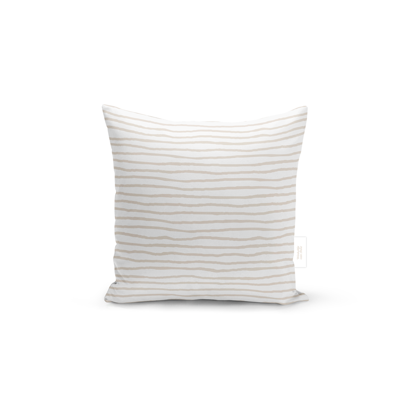 Buitenkussen | 40 x 40 CM | Beige striped