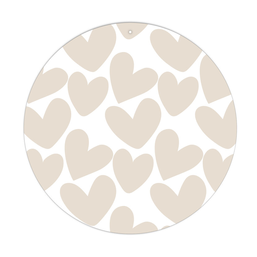 Roundie |  Muurcirkel | Hartjes All Over