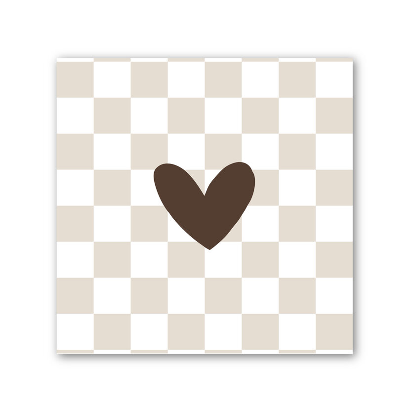 Forex tegeltje | In geschenkverpakking | Retro Beige