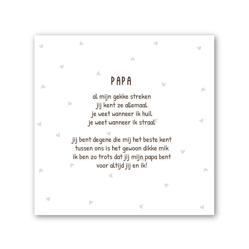 Forex tegeltje | In geschenkverpakking | Papa gedichtje