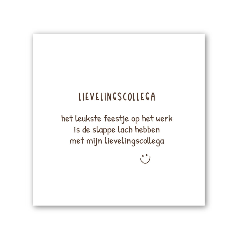 Forex tegeltje | In geschenkverpakking | Lievelingscollega
