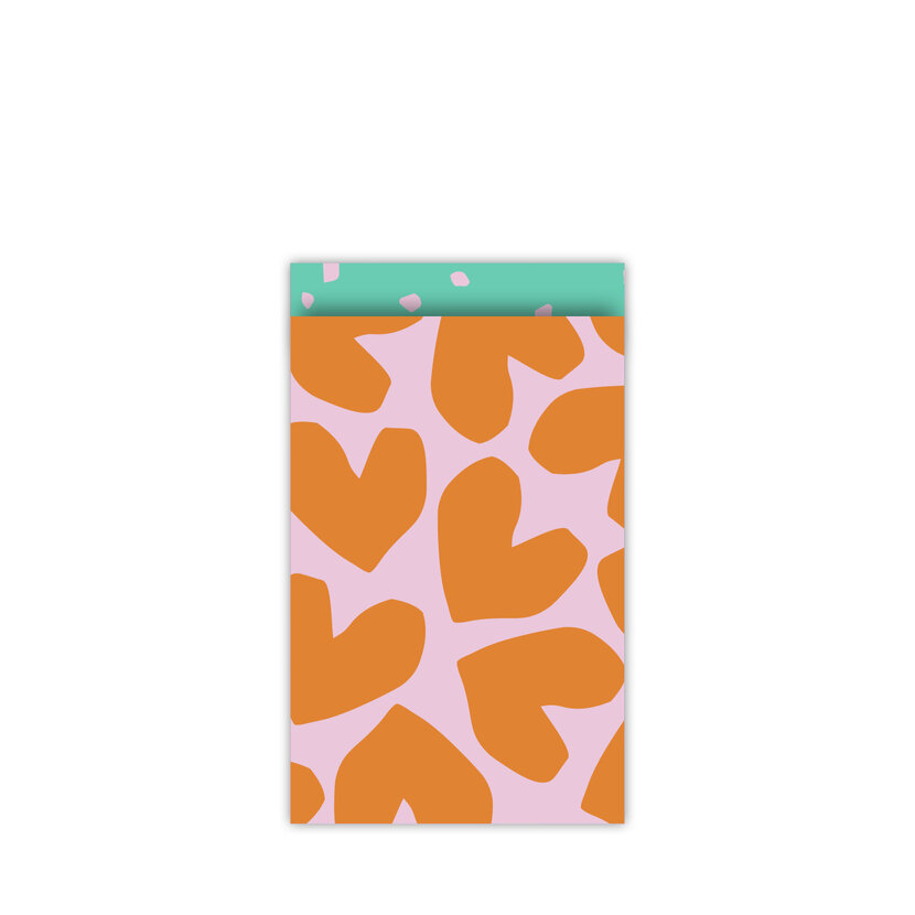 Kadozakjes | Big Heart Orange | Per 5 stuks