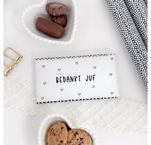 Tony reep | Bedankt juf | Reep + geprint wikkel