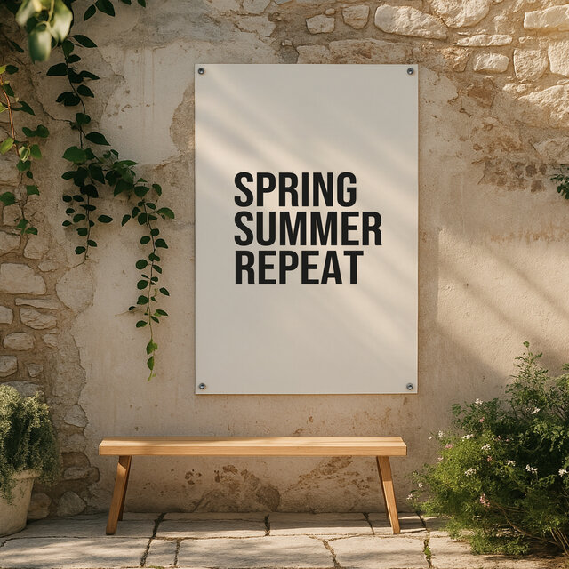 Tuinposter | Spring summer repeat | 70 x 90 CM