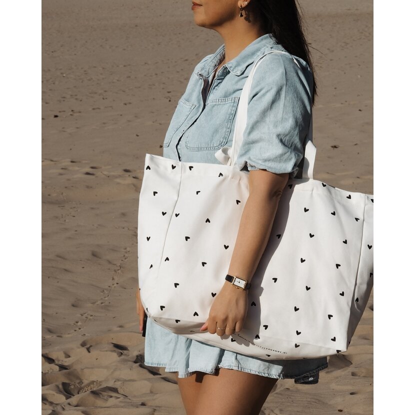Strandtas | Shopper | XXL Bag | Hartjes