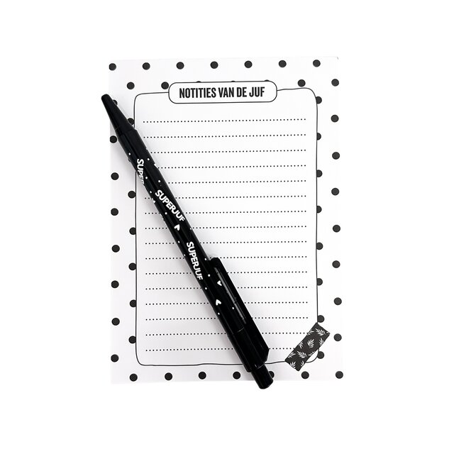 Voordeelset | Juf | Dots | Juf all over pen