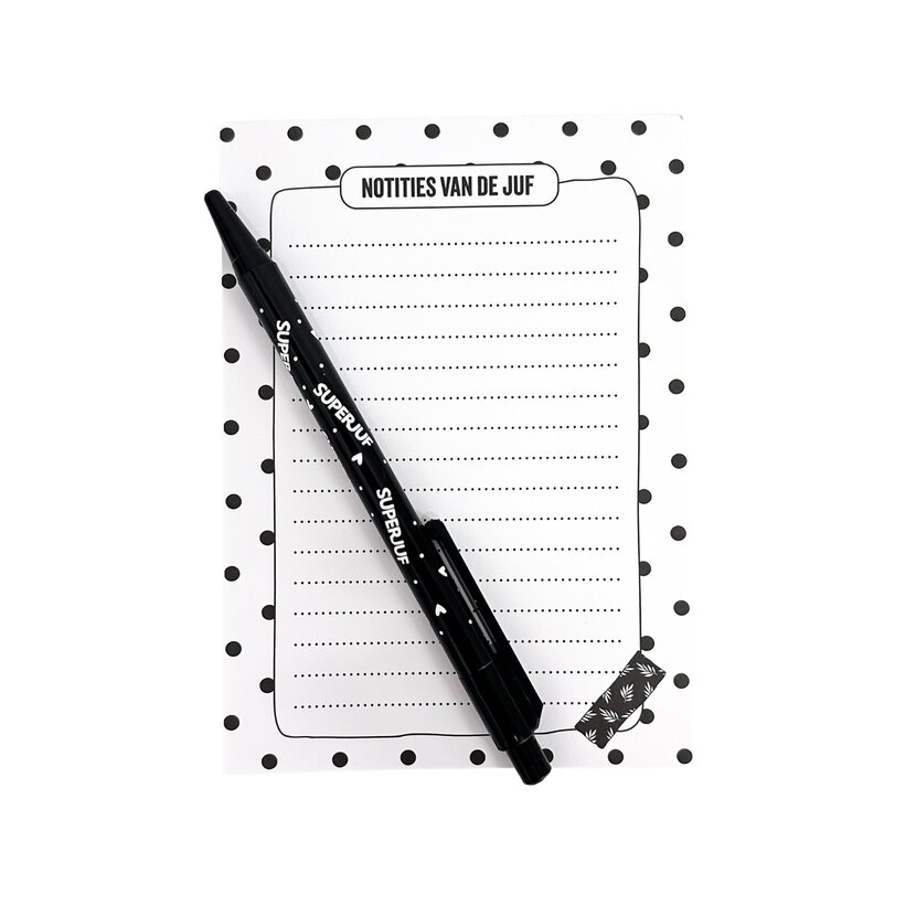 Voordeelset | Juf | Dots | Juf all over pen