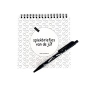 Voordeelset | Spiekbriefjes + all over print pen | Juf
