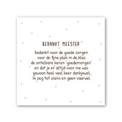 Forex tegeltje | In geschenkverpakking | Meester gedichtje