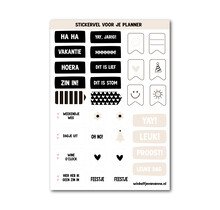 Stickervel voor bij je planner | A5 | Nude