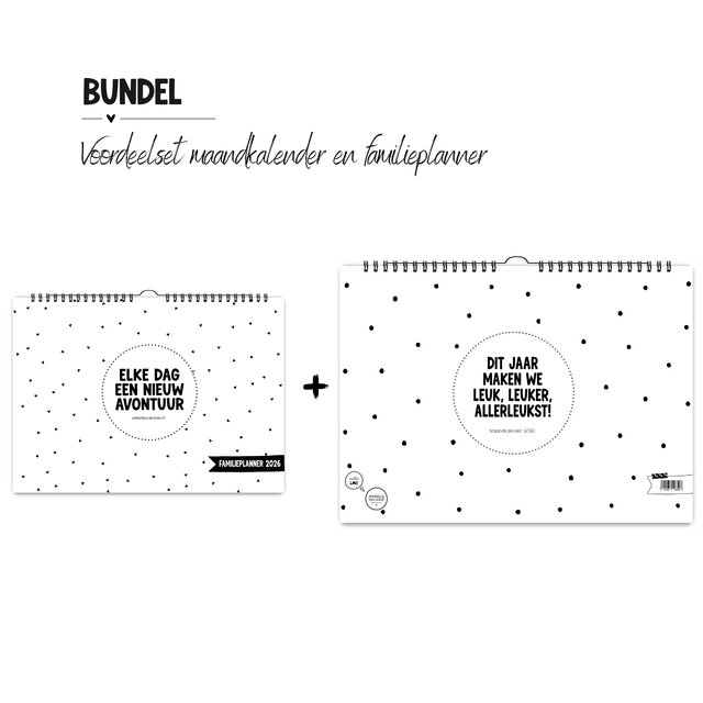 Voordeelset | Familieplanner en maandkalender 2026