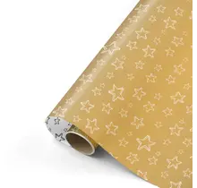 Rol inpakpapier | Stars Gold | 3 meter