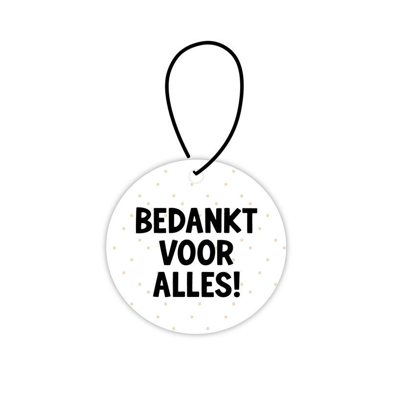 Mini roundie hanger | Bedankt voor alles!