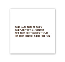 Forex tegeltje | In geschenkverpakking | Dans door de dagen