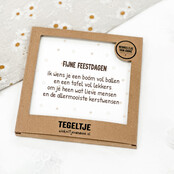 Forex tegeltje | In geschenkverpakking | Fijne feestdagen