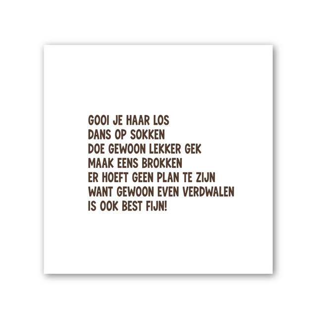 Forex tegeltje | In geschenkverpakking | Gooi je haar los