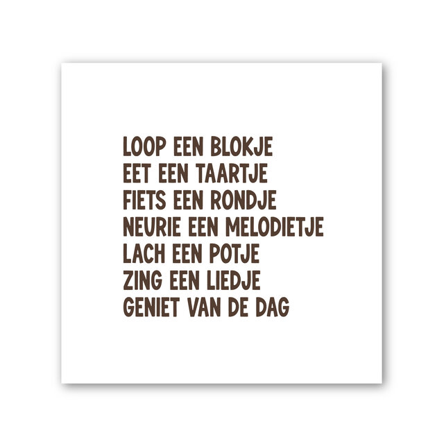 Forex tegeltje | In geschenkverpakking | Loop een blokje