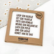 Forex tegeltje | In geschenkverpakking | Loop een blokje