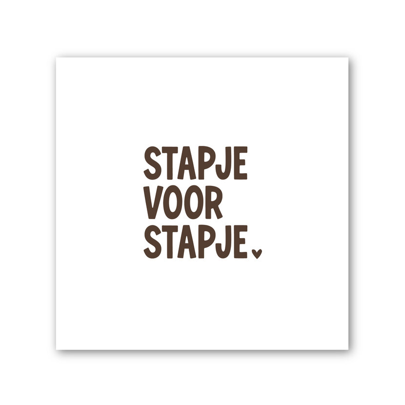 Forex tegeltje | In geschenkverpakking | Stapje voor stapje
