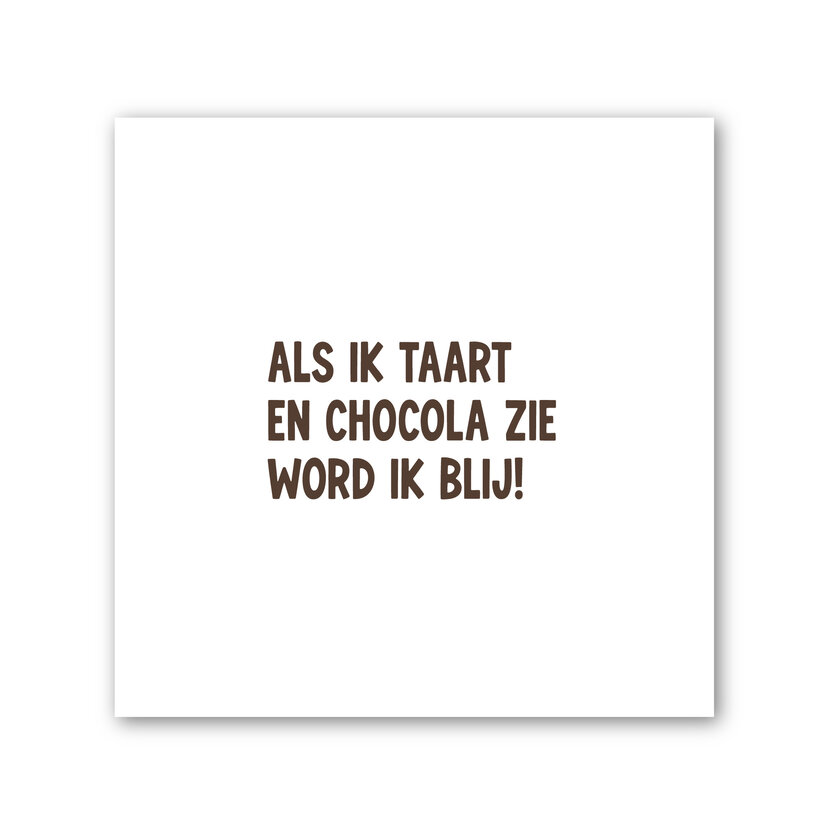 Forex tegeltje | In geschenkverpakking | Taart en chocola
