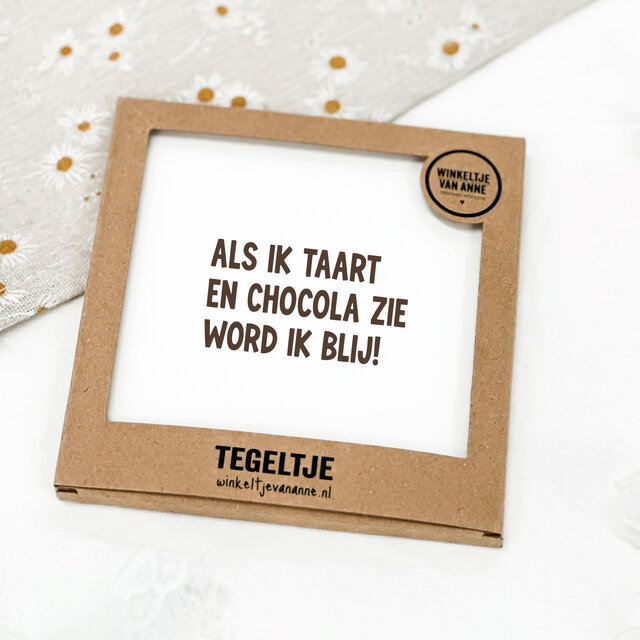 Forex tegeltje | In geschenkverpakking | Taart en chocola