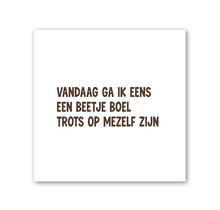 Forex tegeltje | In geschenkverpakking | Trots op mezelf