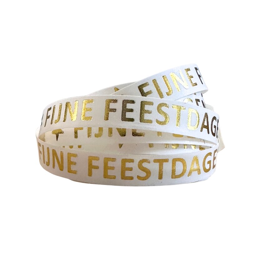 Lint | Fijne feestdagen | Goud | 5 meter