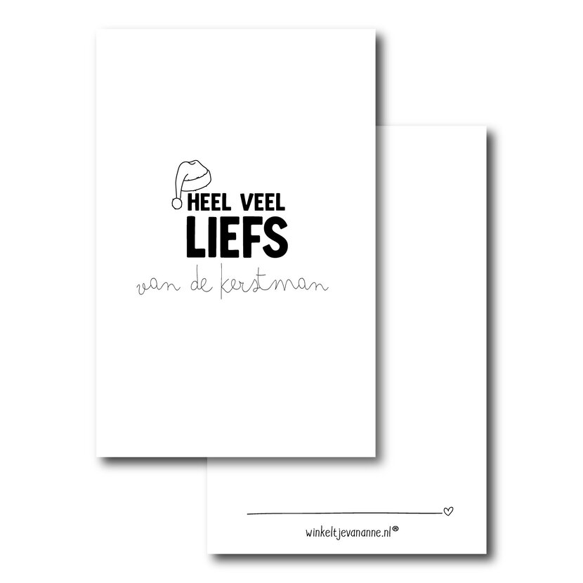 Minikaartje | Liefs van de kerstman